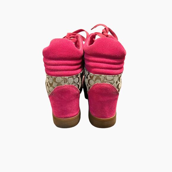 Coach Alara Wedge Sneakers in Pink Women’s Size 7.5M - Picture 3 of 10